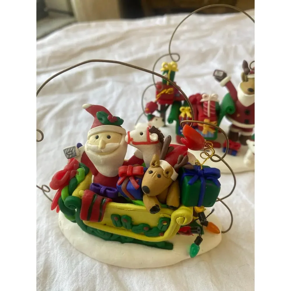 Kirkland Signature Jolly Holiday handmade clay ornaments, likely  a vintage set
